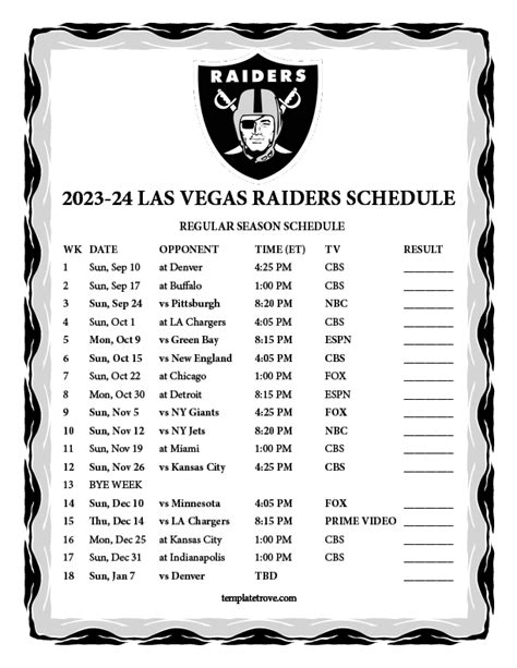 raiders schedule leak|Raiders 2024 NFL schedule release: Las Vegas。